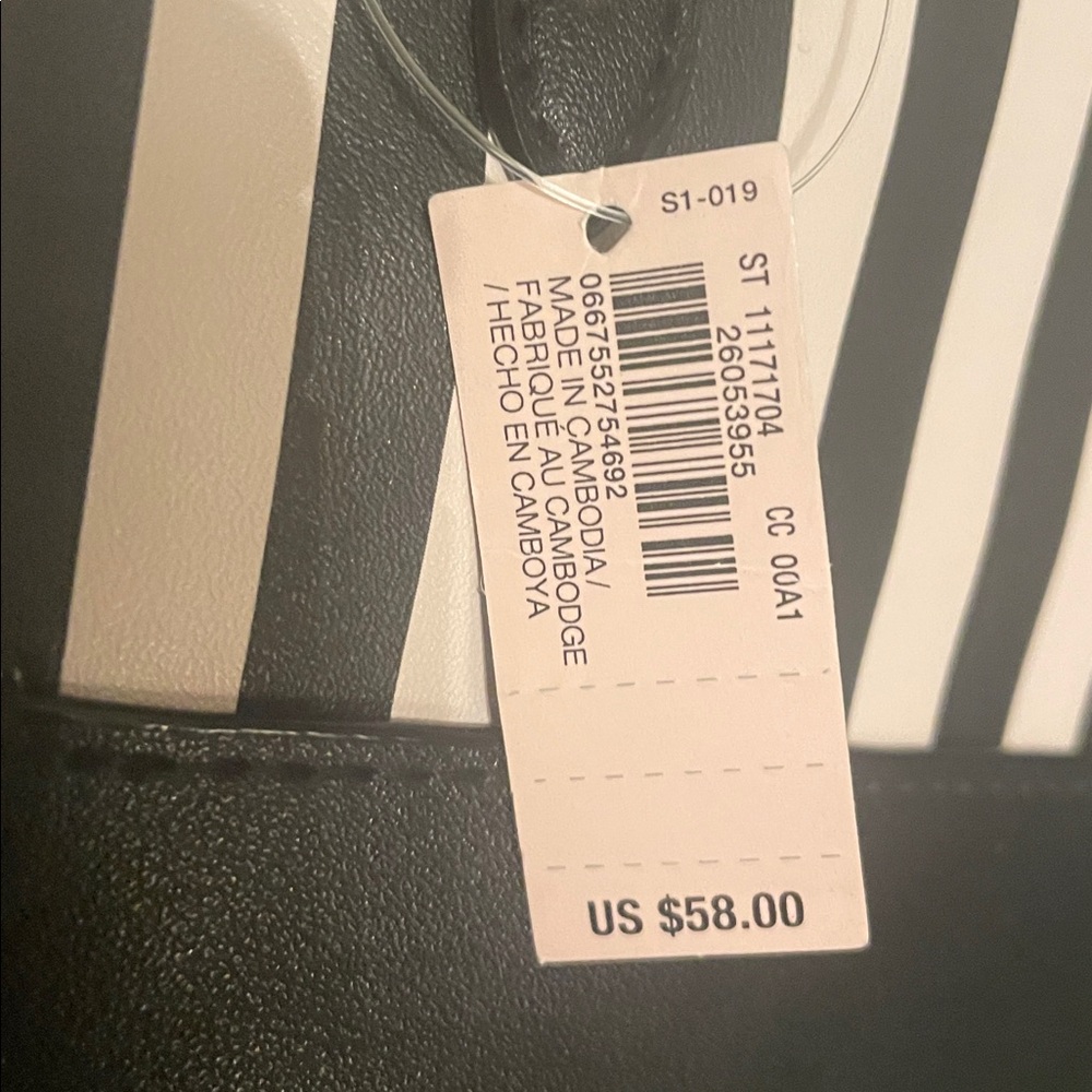 NWT Victoria's Secret Striped Black Tote - Picture 7 of 7